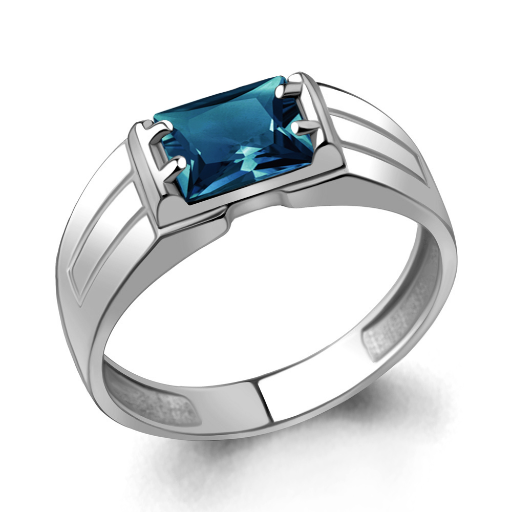 6561808 Кольцо из Серебра с топазом лондон блю