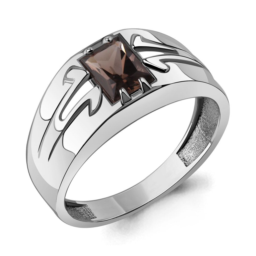 6562301 Кольцо из Серебра с кварцем дымчатым