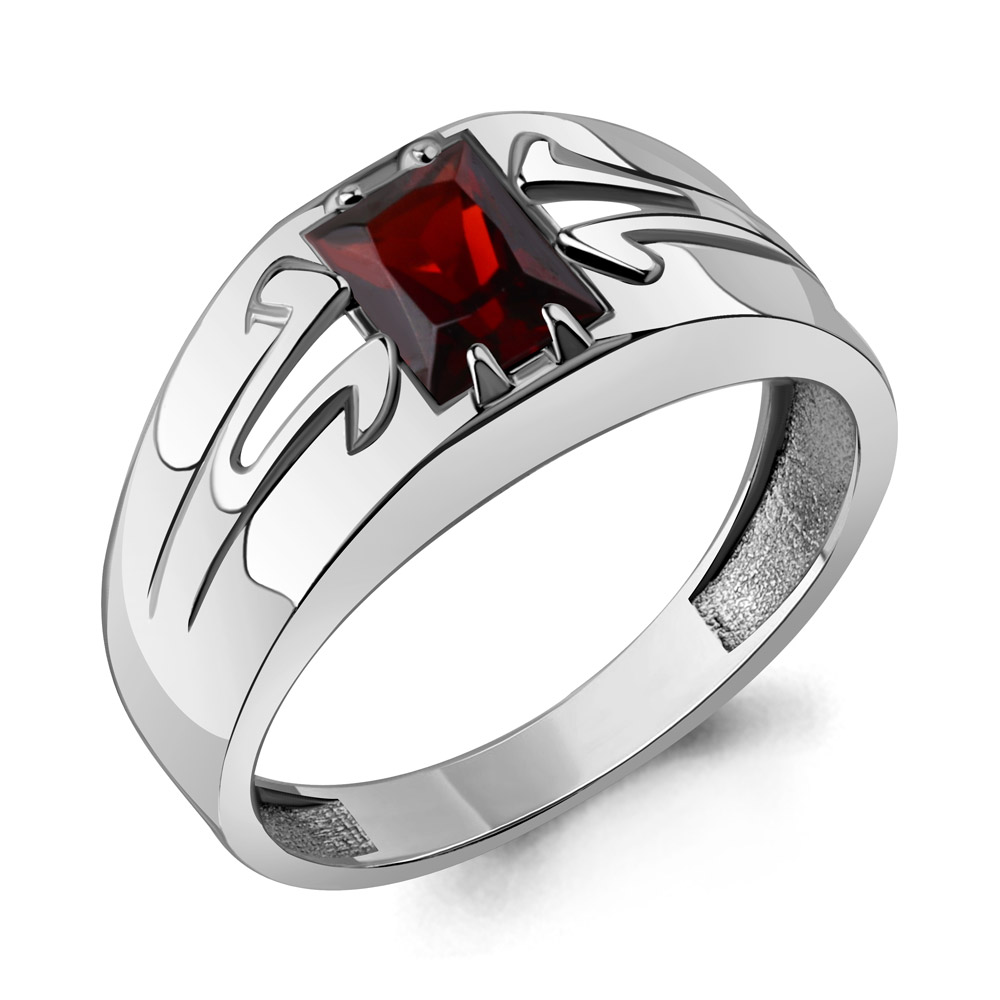 6562303 Кольцо из Серебра с гранатом
