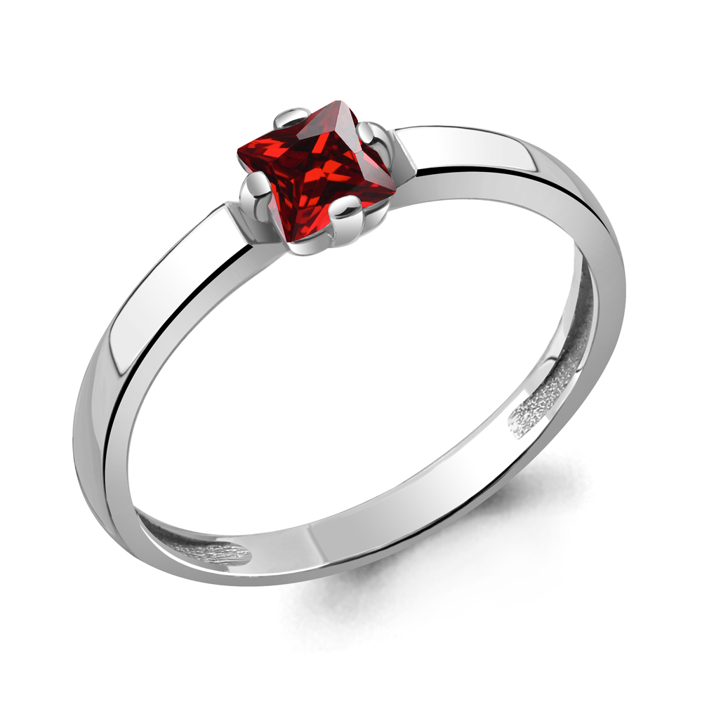 6569403 Кольцо из Серебра с гранатом из коллекции "Аура"