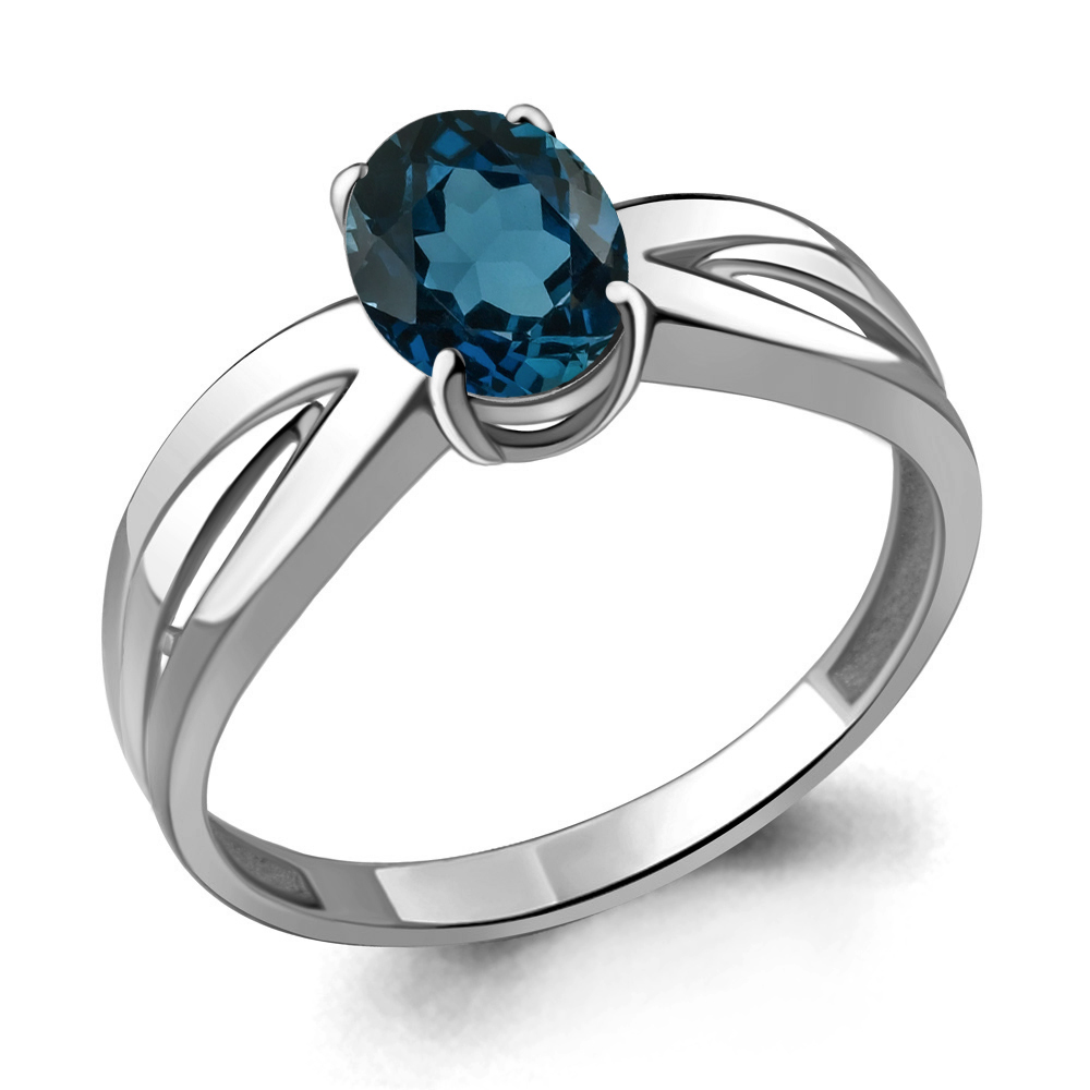 6570308 Кольцо из Серебра с топазом лондон блю
