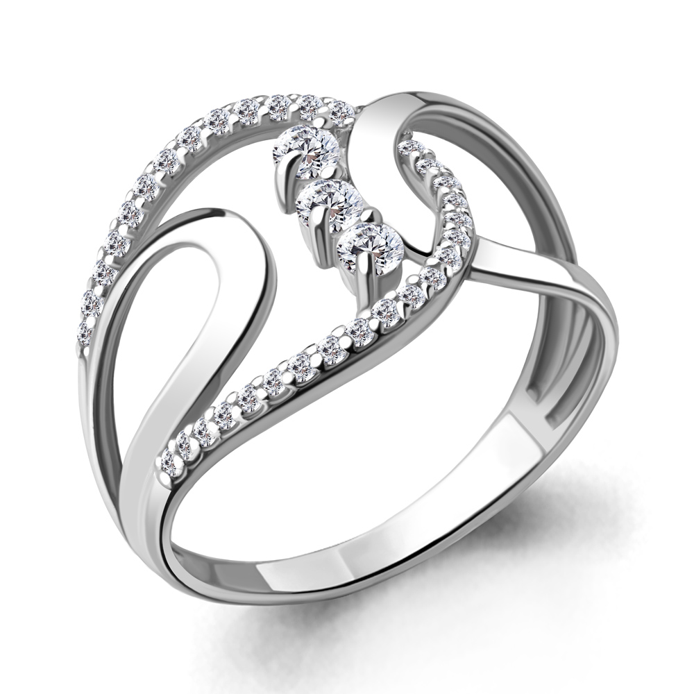 65736А Кольцо из Серебра с фианитами