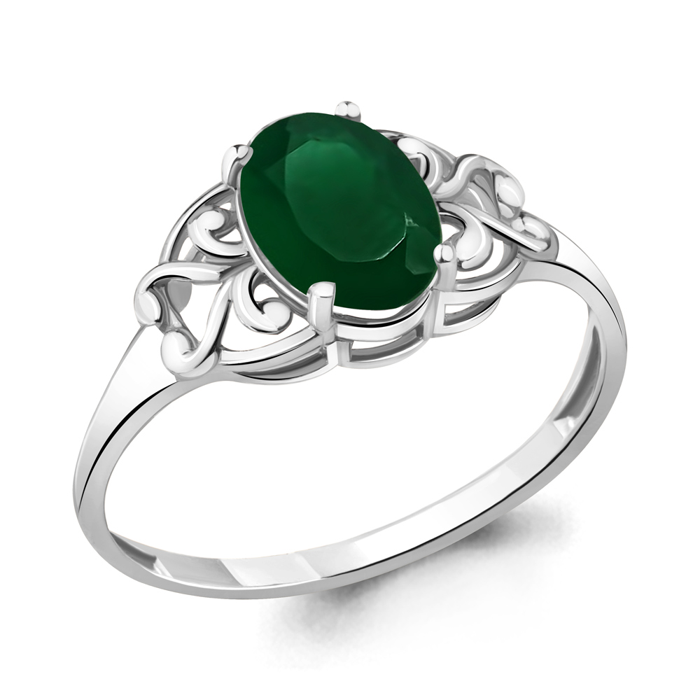 6576009 Кольцо из Серебра с агатом