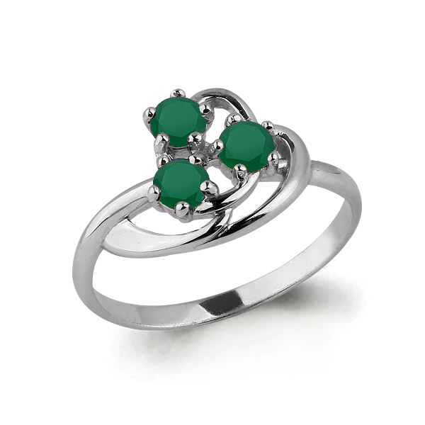 6576209 Кольцо из Серебра с агатами