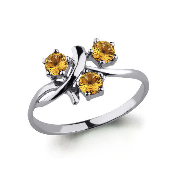 6576606 Кольцо из Серебра с цитринами