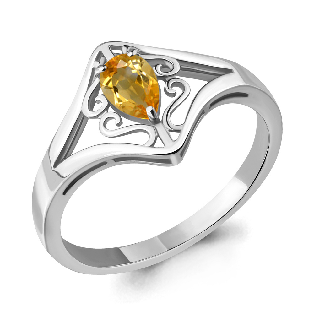 6580506 Кольцо из Серебра с цитрином