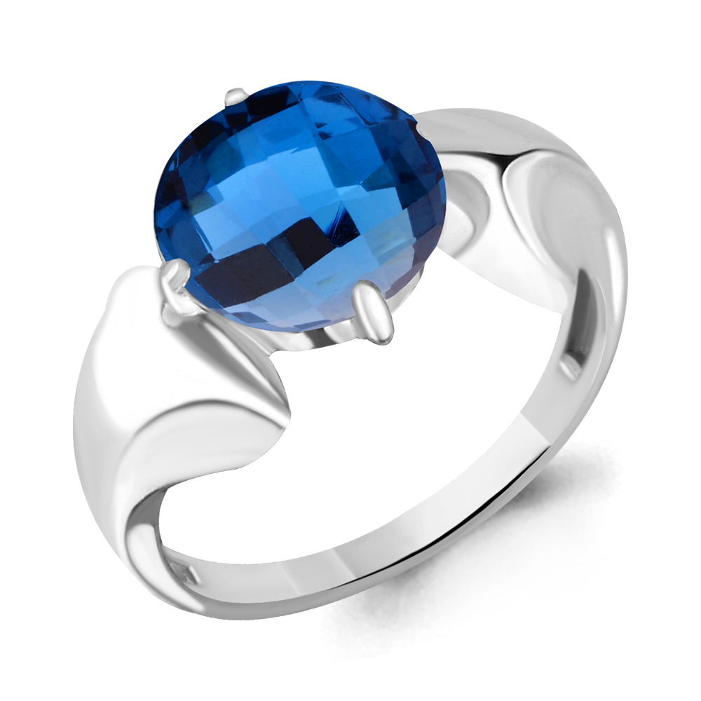 6594493 Кольцо из Серебра с нанотопазом лондон