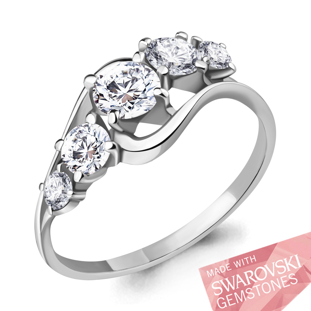 66002 Кольцо из Серебра с фианитами