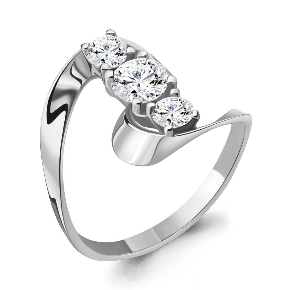 66005 Кольцо из Серебра с фианитами