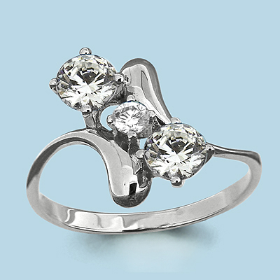 66006 Кольцо из Серебра с фианитами