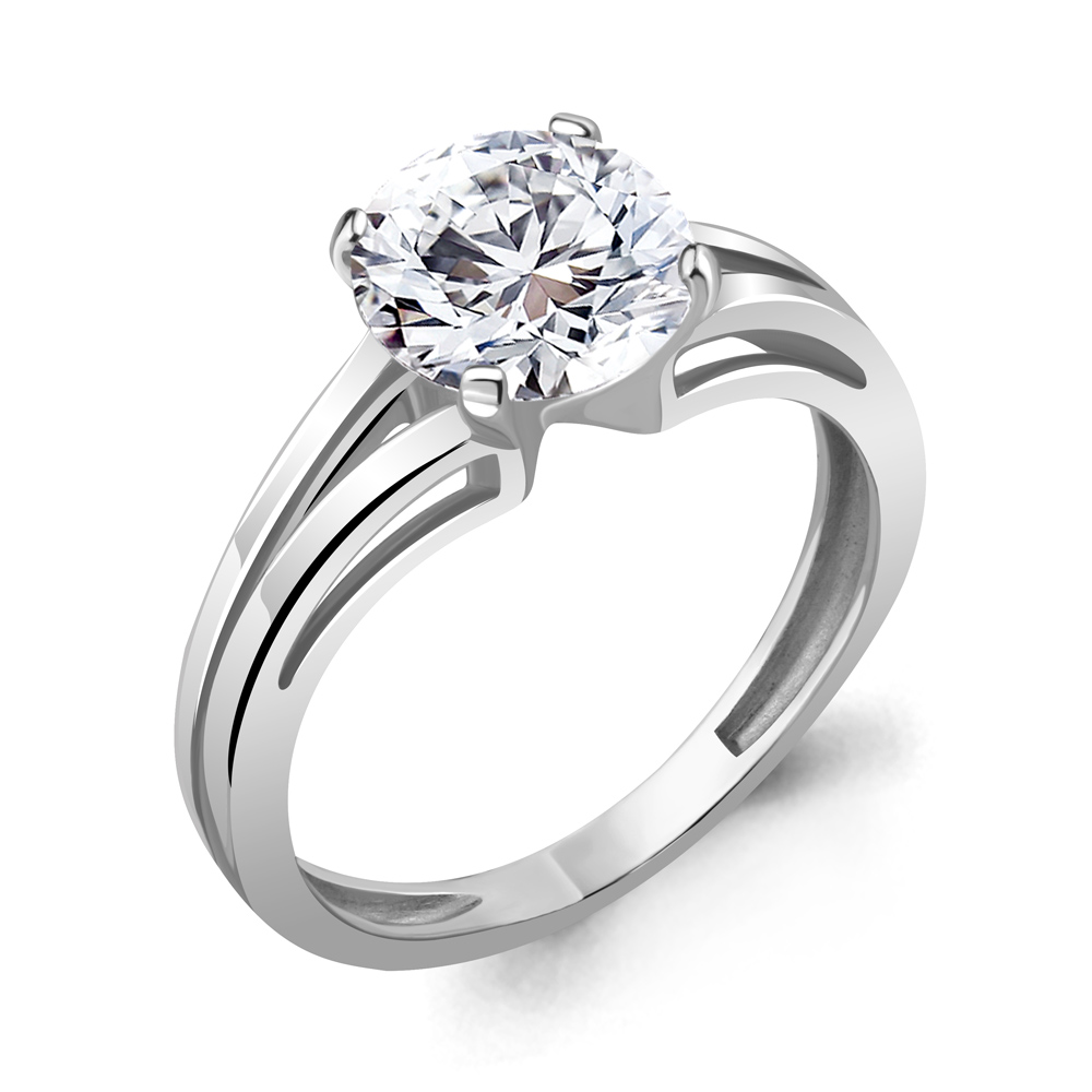 660421 Кольцо из Серебра с фианитом