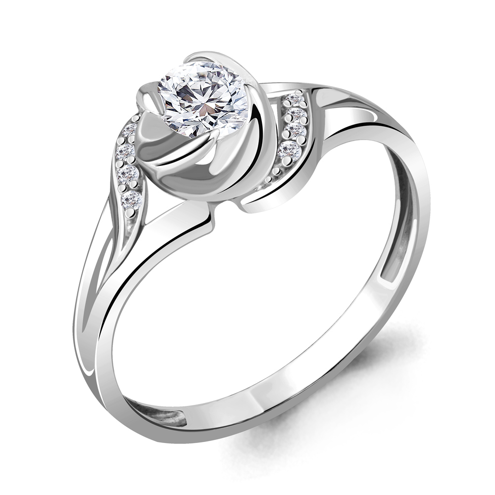 66048А Кольцо из Серебра с фианитами