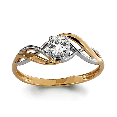 660791 Кольцо из Золота с фианитом