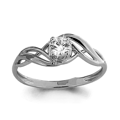 660791 Кольцо из Серебра с фианитом