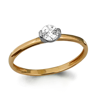 660871 Кольцо из Золота с фианитом