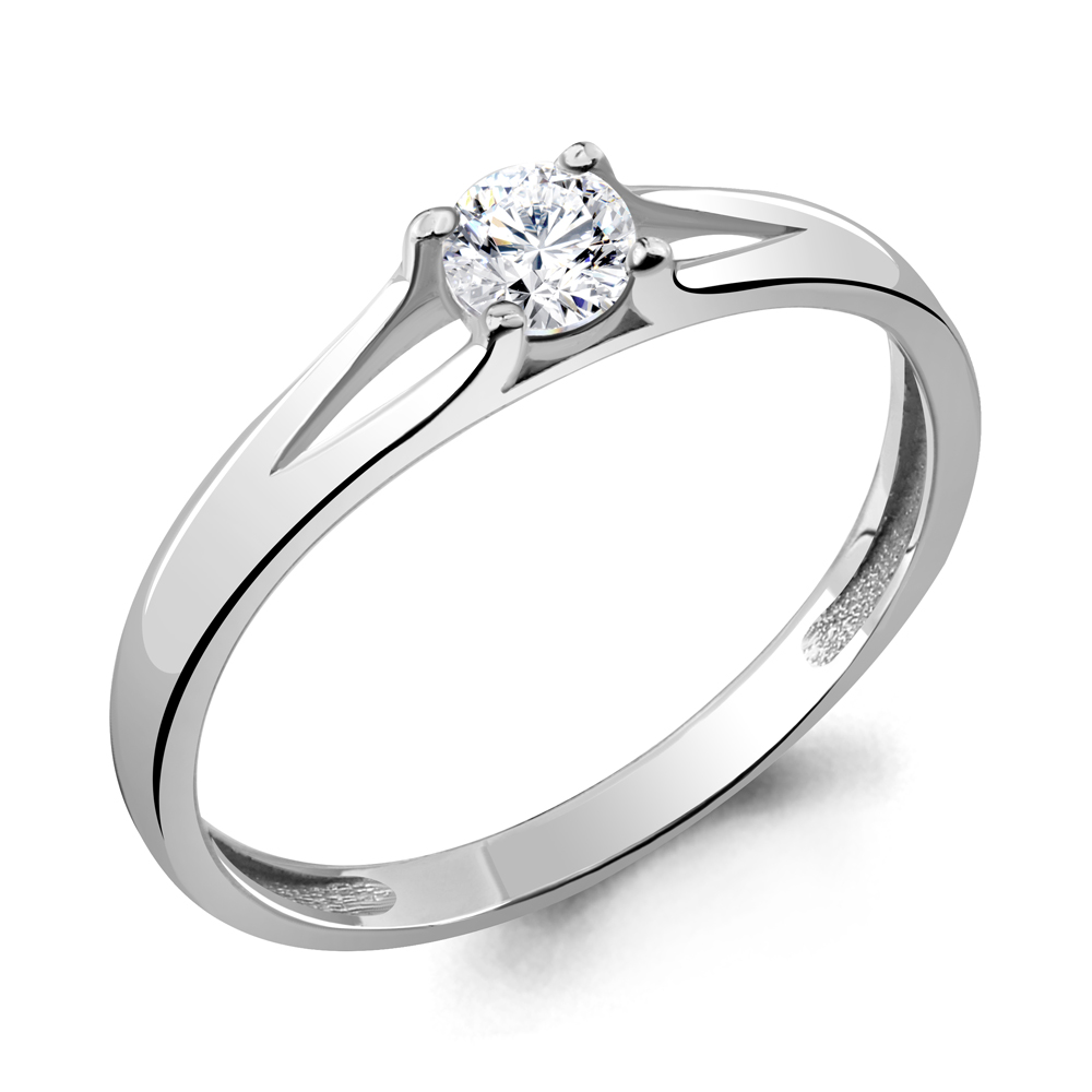 661091 Кольцо из Серебра с фианитом