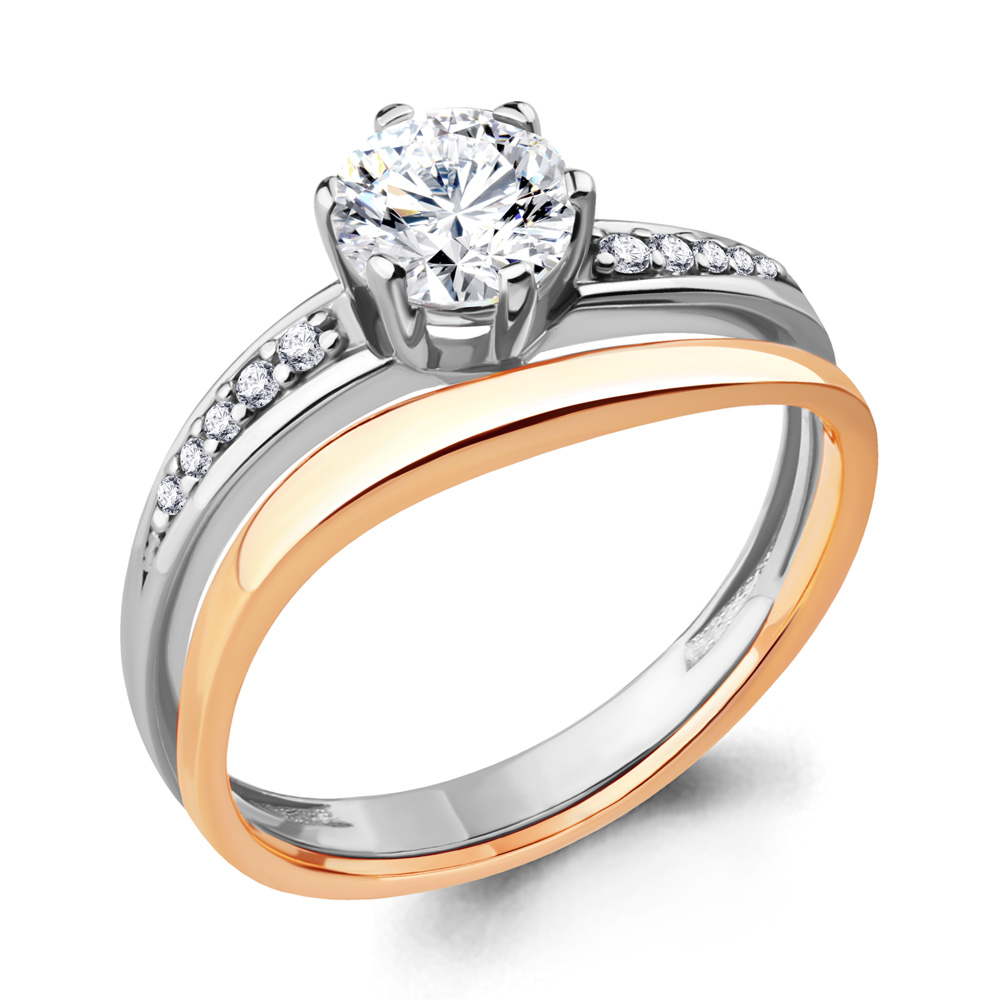 661171А Кольцо из Золота с фианитами