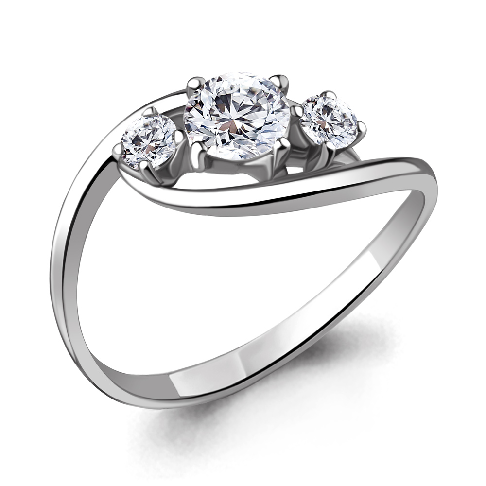 66167 Кольцо из Серебра с фианитами