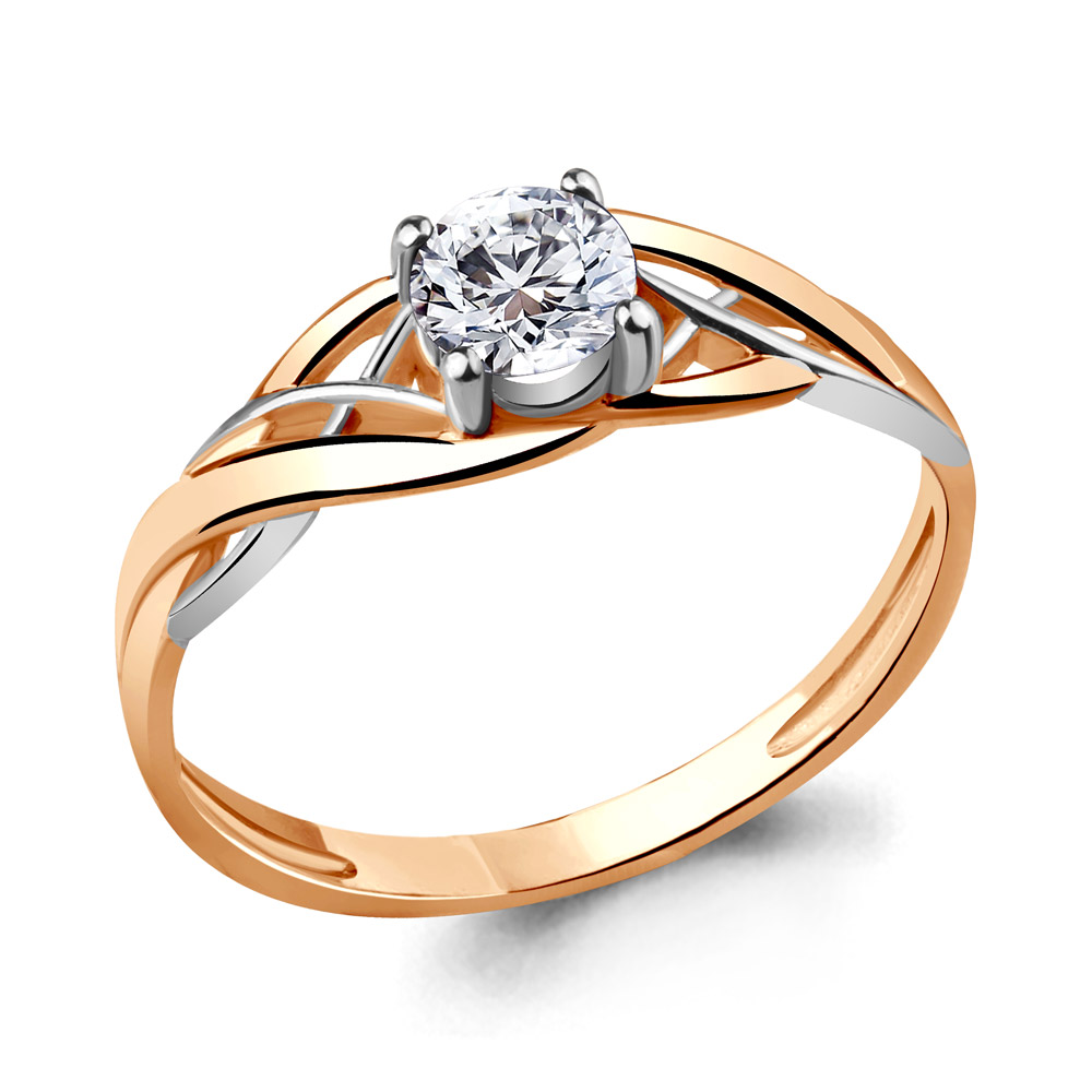 661901 Кольцо из Золота с фианитом