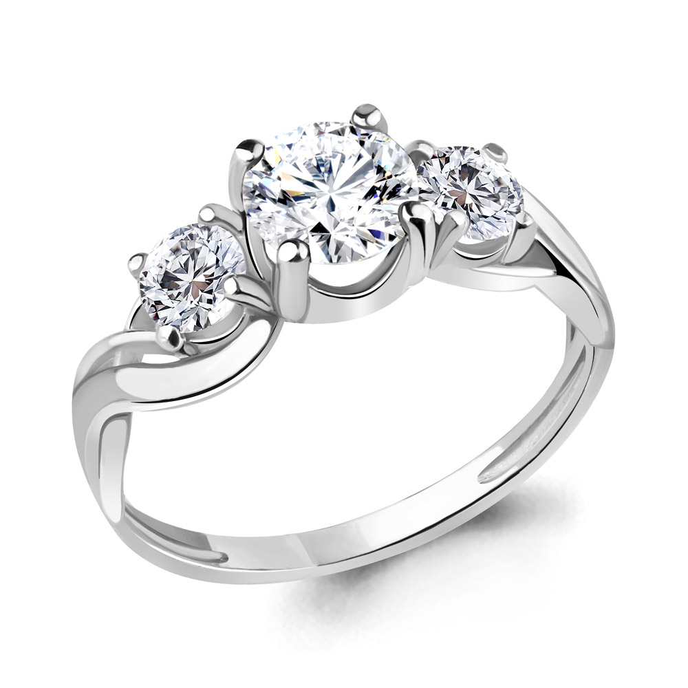 661921А Кольцо из Серебра с фианитами