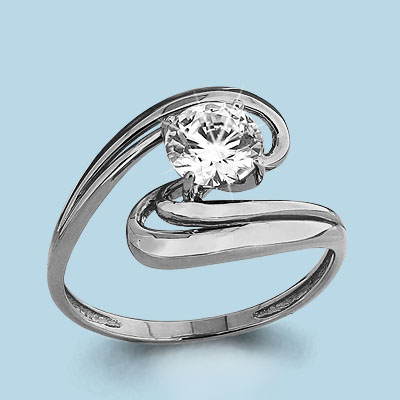 66207 Кольцо из Серебра с фианитом