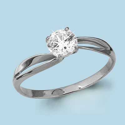 66218 Кольцо из Серебра с фианитом