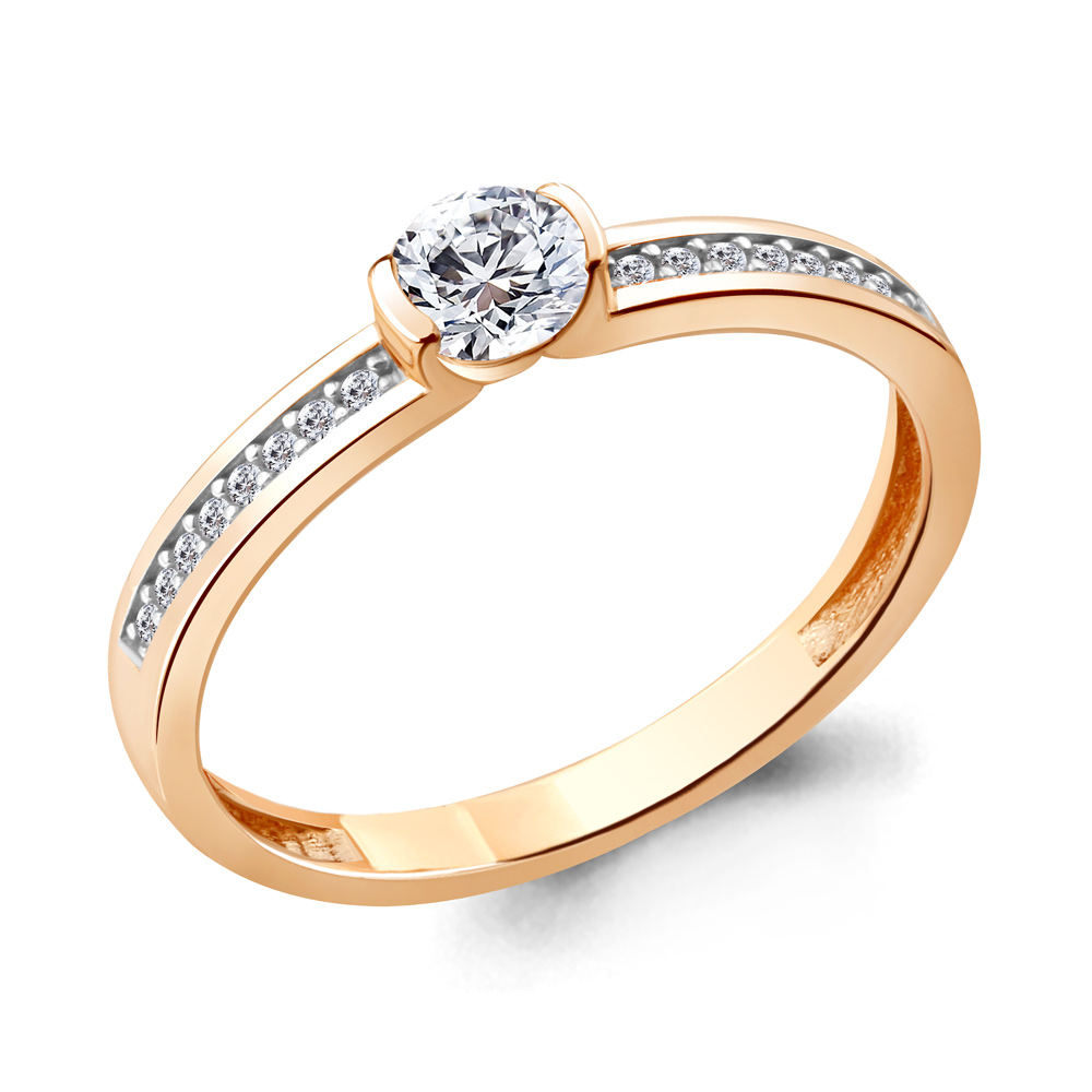 662221А Кольцо из Золота с фианитами