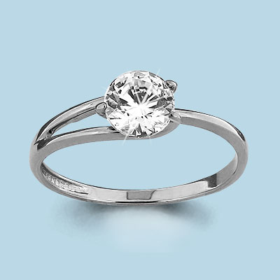 662231 Кольцо из Серебра с фианитом