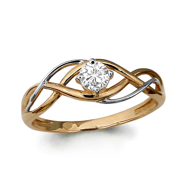 662751 Кольцо из Золота с фианитом