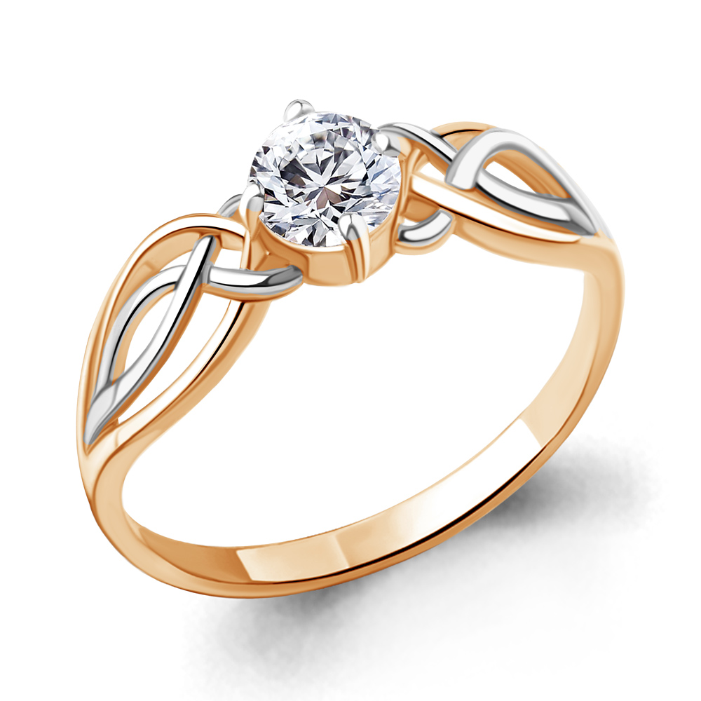 662771 Кольцо из Золота с фианитом