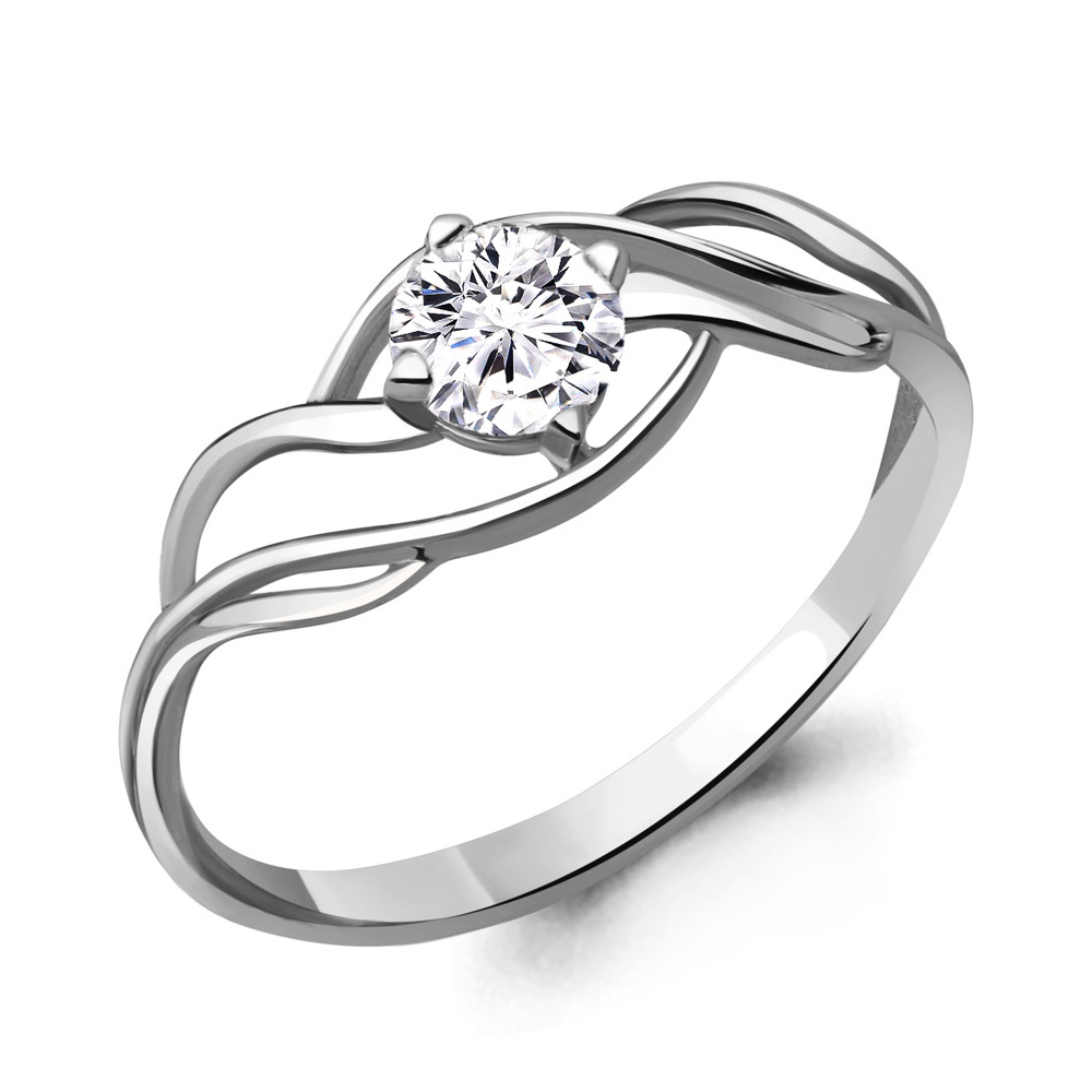 662801 Кольцо из Серебра с фианитом