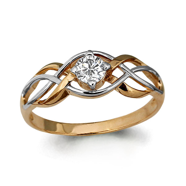 662811 Кольцо из Золота с фианитом