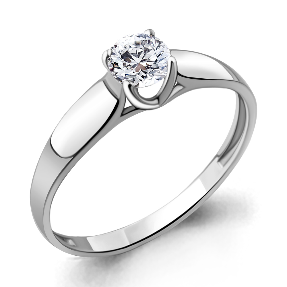 663651А Кольцо из Серебра с фианитом