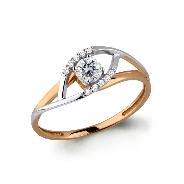 663761А Кольцо из Золота с фианитами