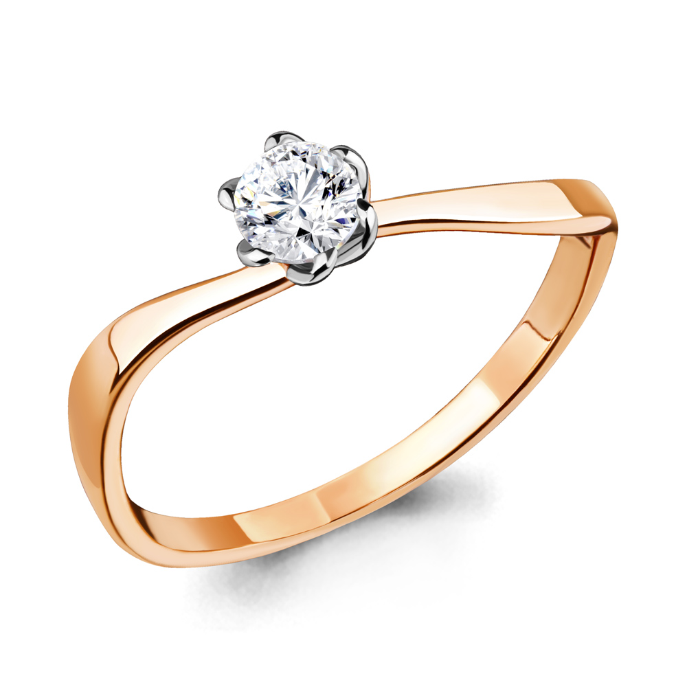 66425 Кольцо из Золота с фианитом