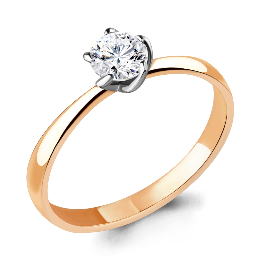 664311 Кольцо из Золота с фианитом