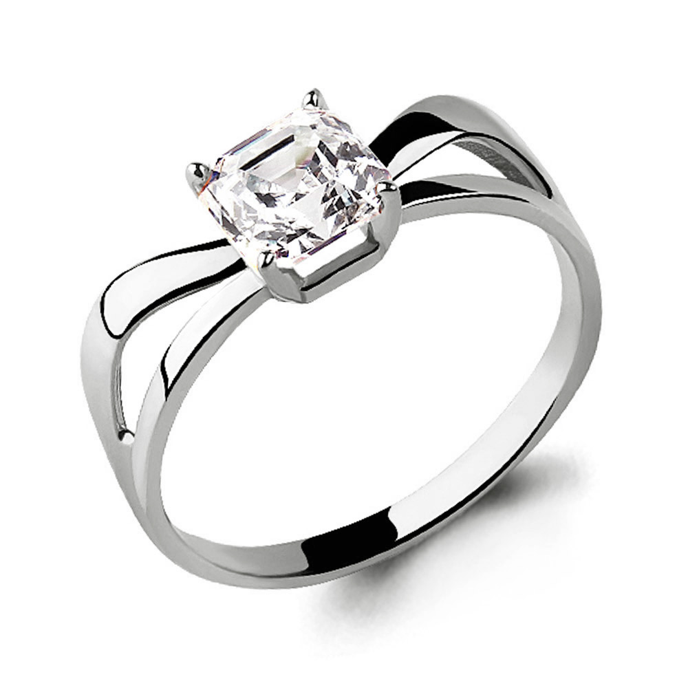 66476 Кольцо из Серебра с фианитом swarovski из коллекции "Fancy"