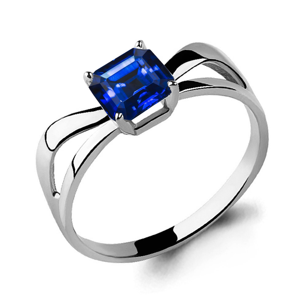 66476Н Кольцо из Серебра с наносапфиром