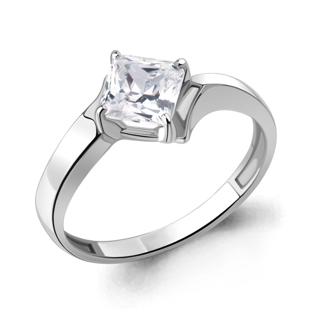 664771 Кольцо из Серебра с фианитом