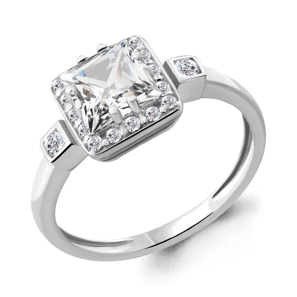 665371А Кольцо из Серебра с фианитами