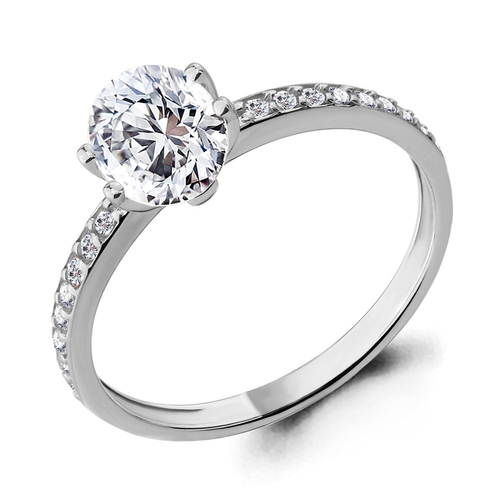 665411А Кольцо из Серебра с фианитами