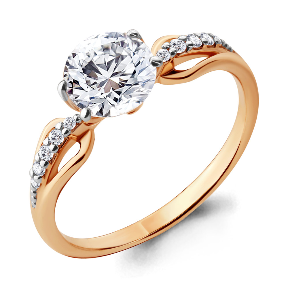 665451А Кольцо из Золота с фианитами