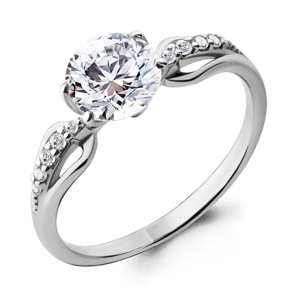 665451А Кольцо из Серебра с фианитами