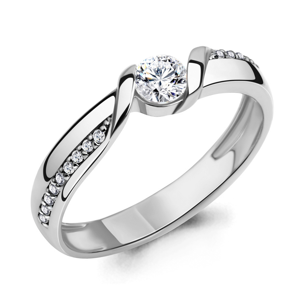 66549А Кольцо из Серебра с фианитами