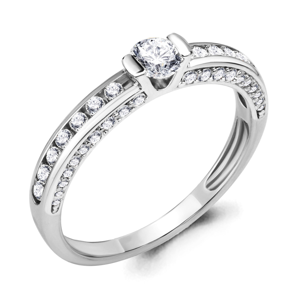 66554А Кольцо из Серебра с фианитами