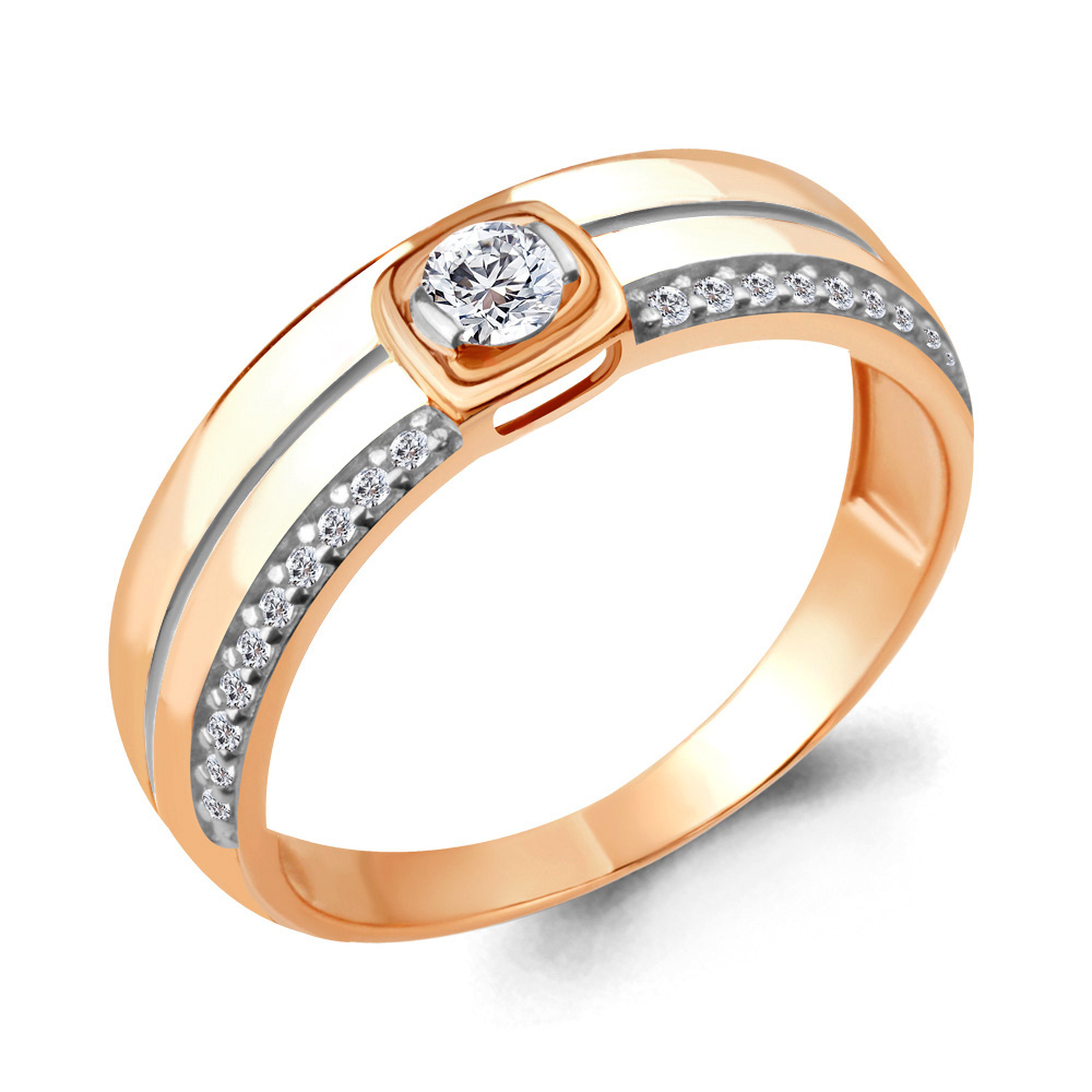 665641А Кольцо из Золота с фианитами