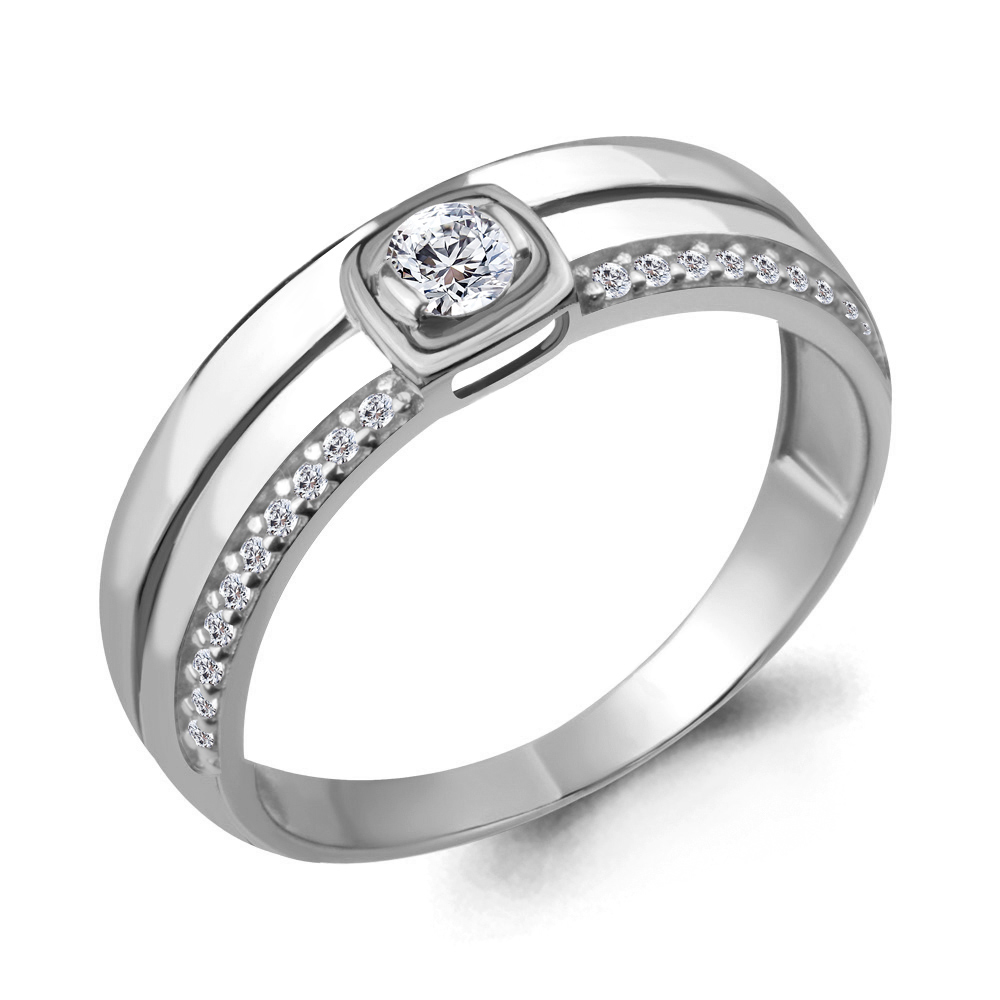 665641А Кольцо из Серебра с фианитами