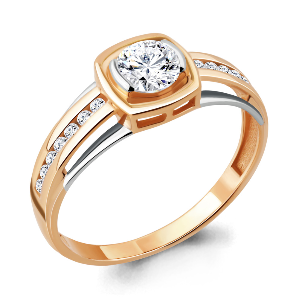 665701А Кольцо из Золота с фианитами