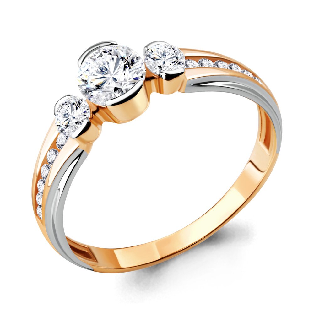 665751А Кольцо из Золота с фианитами