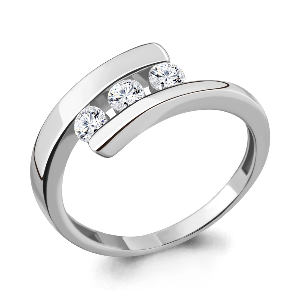 66584 Кольцо из Серебра с фианитами